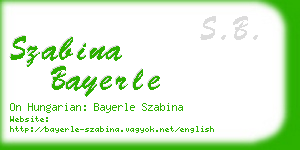 szabina bayerle business card